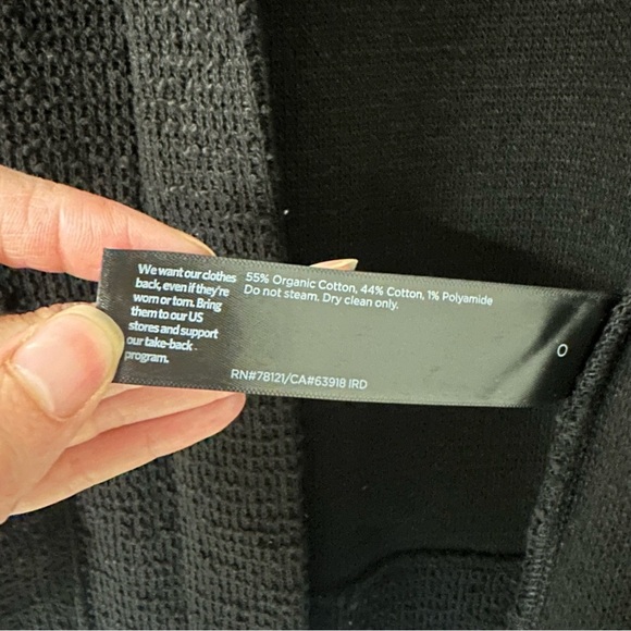 EILEEN FISHER Organic-Cotton Bouclé Stand-Collar Tweed Blazer Jacket Black XXS - Picture 8 of 12